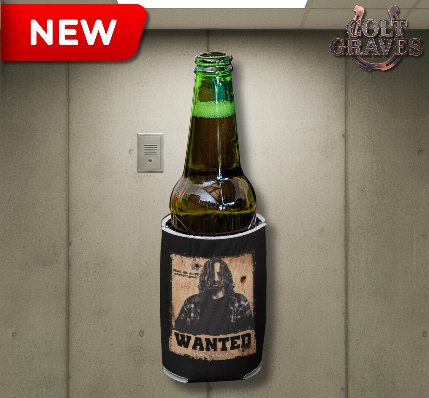 Cowboy Capone Wanted Koozie