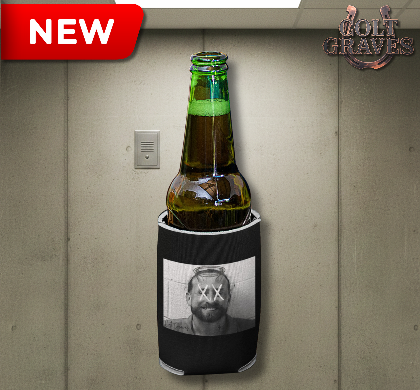 Colt Graves Mug Shot Koozie