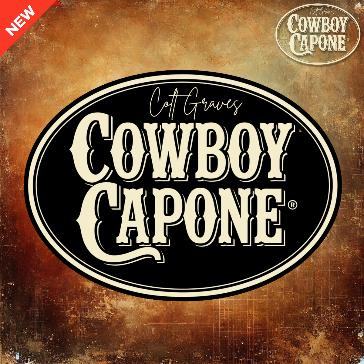 Cowboy Capone Oval Logo Sticker