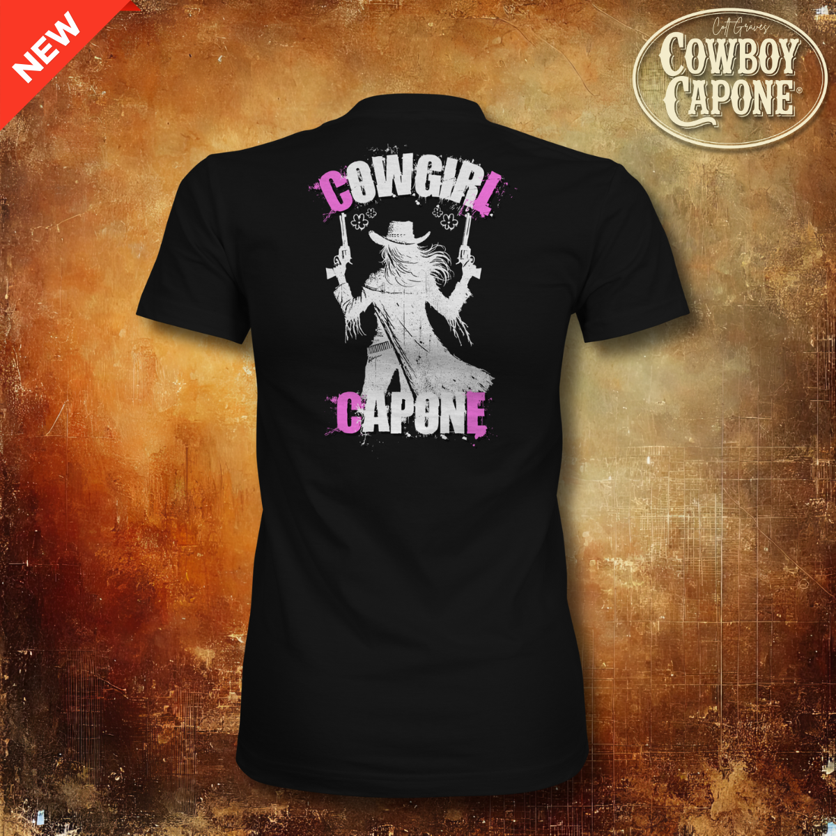 Cowgirl Capone Pistols Ladies Tee Shirt