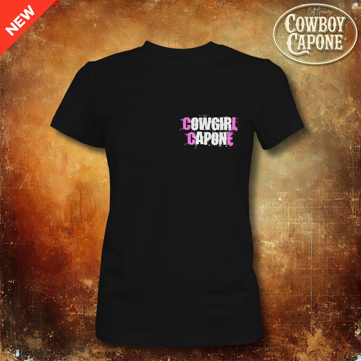 Cowgirl Capone Pistols Ladies Tee Shirt