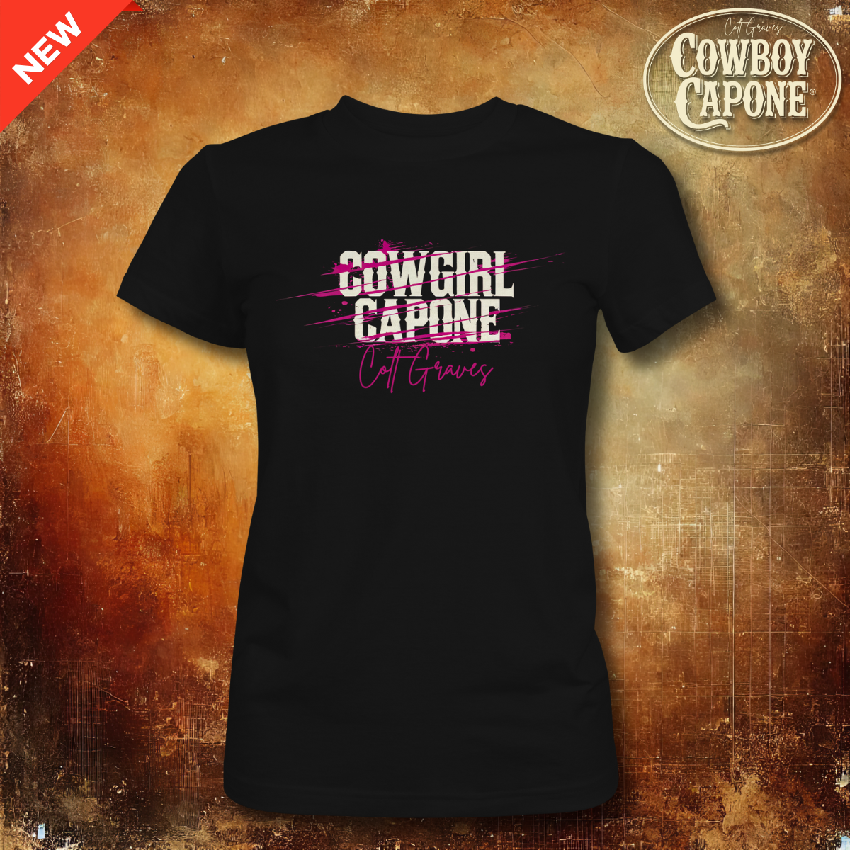 Cowgirl Capone Front Logo Ladies Tee Shirt